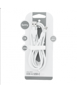 Setty USB - USB-C cable 1,2 m 2A KSA-C-1.220 white