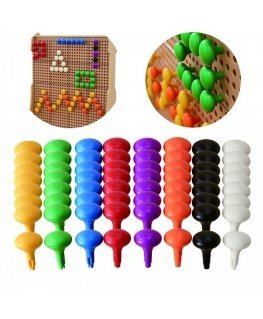 MASTERKIDZ Spalvoti Jumbo Pins for STEM Board 64 vnt. - 8 spalvos