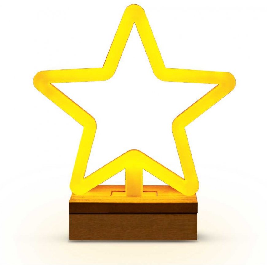 TelForceone Neon Wood Stovas LED STAR šiltas baltas FLNW04 Forever Light