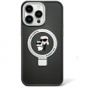 Karl Lagerfeld case for iPhone 15 Pro 6,1" KLHMP15SHMRSKCK juodas hardcase Ring Stand Karl&Choupettte MagSafe Karl Lagerfeld case for iPhone 15 Pro 6,1" KLHMP15SHMRSKCK juodas hardcase Ring Stand Karl&Choupettte MagSafe