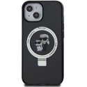 Karl Lagerfeld case for iPhone 15 Pro 6.1" KLHMP15SHMRSKCK black hardcase Ring Stand Karl&Choupette MagSafe Karl Lagerfeld case for iPhone 15 Pro 6.1" KLHMP15SHMRSKCK black hardcase Ring Stand Karl&Choupette MagSafe
