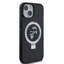 Karl Lagerfeld case for iPhone 15 Pro 6,1" KLHMP15SHMRSKCK juodas hardcase Ring Stand Karl&Choupettte MagSafe Karl Lagerfeld case for iPhone 15 Pro 6,1" KLHMP15SHMRSKCK juodas hardcase Ring Stand Karl&Choupettte MagSafe