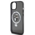 Karl Lagerfeld case for iPhone 15 Pro 6.1" KLHMP15SHMRSKCK black hardcase Ring Stand Karl&Choupette MagSafe Karl Lagerfeld case for iPhone 15 Pro 6.1" KLHMP15SHMRSKCK black hardcase Ring Stand Karl&Choupette MagSafe