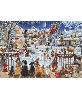 luca S Cross stitch kit "Pets On The Porch" 47x33 cm SB2423