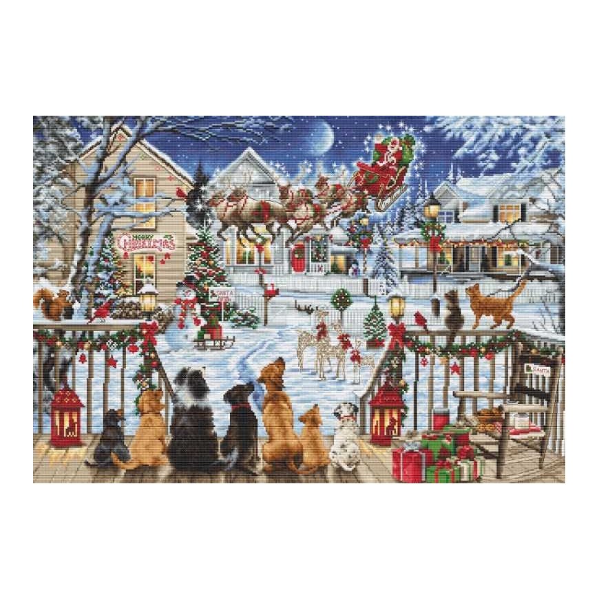luca S Cross stitch kit "Pets On The Porch" 47x33 cm SB2423
