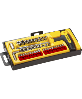 Topex Screwdriver bits and sockets with a handle, in a set of 41 pcs.