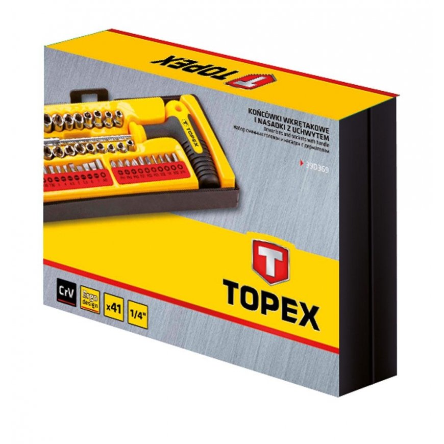 Topex Screwdriver bits and sockets with a handle, in a set of 41 pcs. – 5