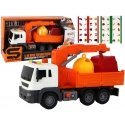 Lean Cars Garbage Truck With Crane Friction Drive Orange 1:16 Lean Cars Garbage Truck With Crane Friction Drive Orange 1:16