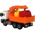 Lean Cars Garbage Truck With Crane Friction Drive Oranžinis 1:16 Lean Cars Garbage Truck With Crane Friction Drive Oranžinis 1:16