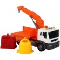 Lean Cars Garbage Truck With Crane Friction Drive Orange 1:16 Lean Cars Garbage Truck With Crane Friction Drive Orange 1:16