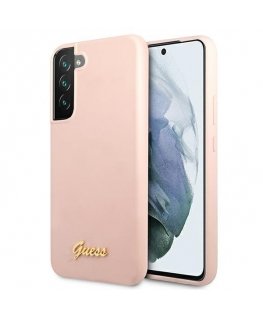 Guess Silicone Metal Logo Case for Samsung Galaxy S22+ Pink