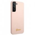 Guess Silicone Metal Logo Case for Samsung Galaxy S22+ Pink