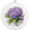 luca S Counted Cross Stitch Kit with Hoop Included "Hydrangea" 17x17cm SBC225 luca S Counted Cross Stitch Kit with Hoop Included "Hydrangea" 17x17cm SBC225