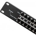 QOLTEC 54477 Patch panel RACK 48V 24 connections Passive PoE injector 1000m Black QOLTEC 54477 Patch panel RACK 48V 24 connections Passive PoE injector 1000m Black