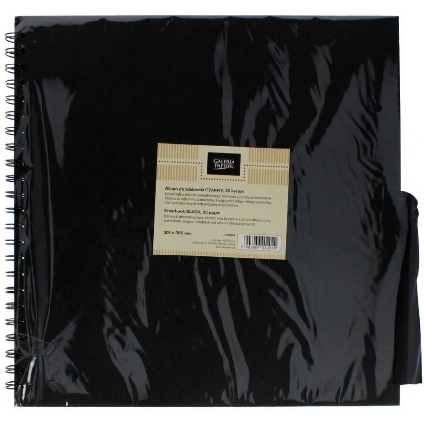 Galeria Papieru Nuotraukų albumas, 305x305mm, 35 lapai, juodas – 3