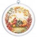 luca S Counted Cross Stitch Kit with Bow Included "Autumn" 17x17cm SBC221 luca S Counted Cross Stitch Kit with Bow Included "Autumn" 17x17cm SBC221