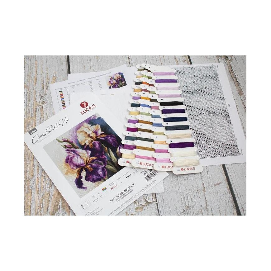 luca S Counted cross stitch kit "Iris Burgermeister" 22x22cm SB7023