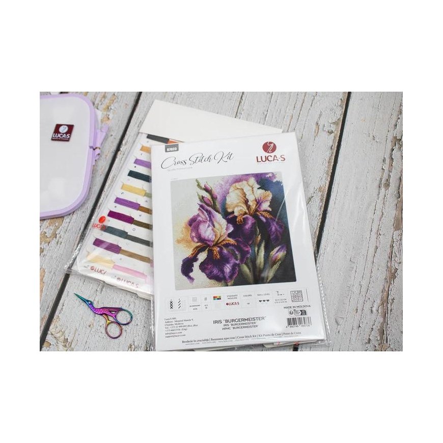 luca S Counted cross stitch kit "Iris Burgermeister" 22x22cm SB7023 – 3