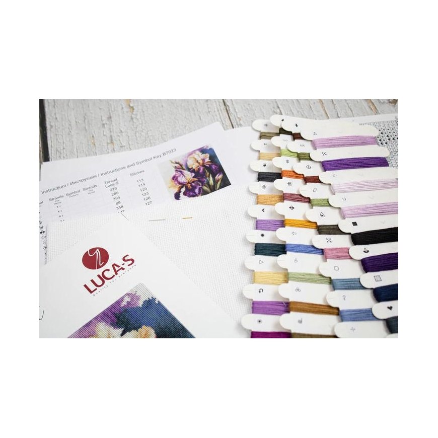 luca S Counted cross stitch kit "Iris Burgermeister" 22x22cm SB7023 – 5