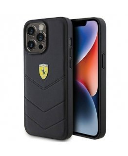 Ferrari Quilted Metal Logo Back Case Защитный Чехол для Apple iPhone 15 Pro Max