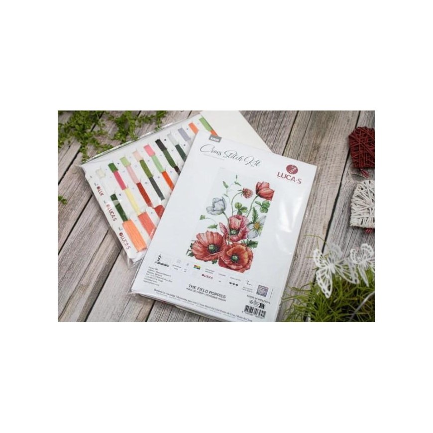 luca S Counted Cross Stitch Kit "The Field Poppies" 20x32cm SB7020 – 3