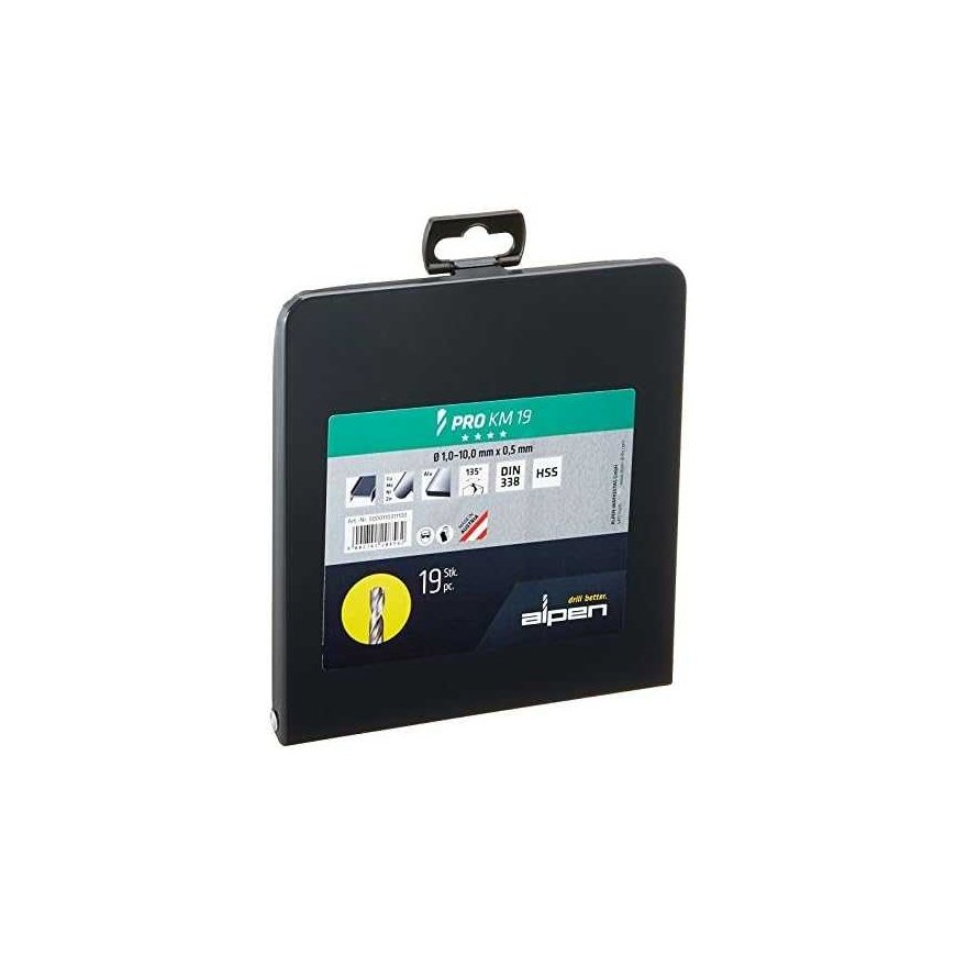 Drill Alpen 110311100 trapano Pro km 1 - 10 x 0.5 mm, 1 – 4