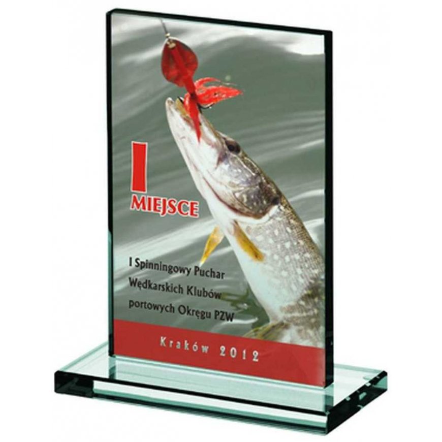 Tryumf "Glass trophy with LuxorJet color printing LuxorJet color printing glass trophy trophy"