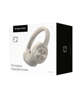 Wireless headphones with a bow on the head Kruger & Matz F2, color gray
