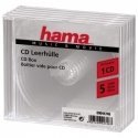 Hama CD/CD-ROM sleeves, clear, 5 pack 1 diski Caurspīdīgs Hama CD/CD-ROM sleeves, clear, 5 pack 1 diski Caurspīdīgs