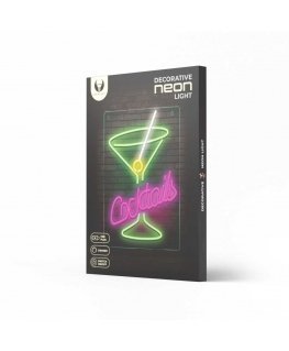 TelForceone Neon PLEXI LED COCKTAILS pink žalias FPNE02X Forever Light