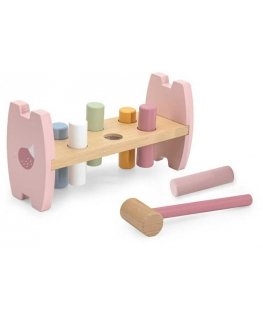 Viga Toys Viga PolarB wooden stamping puzzle with hammer Fox Montessori