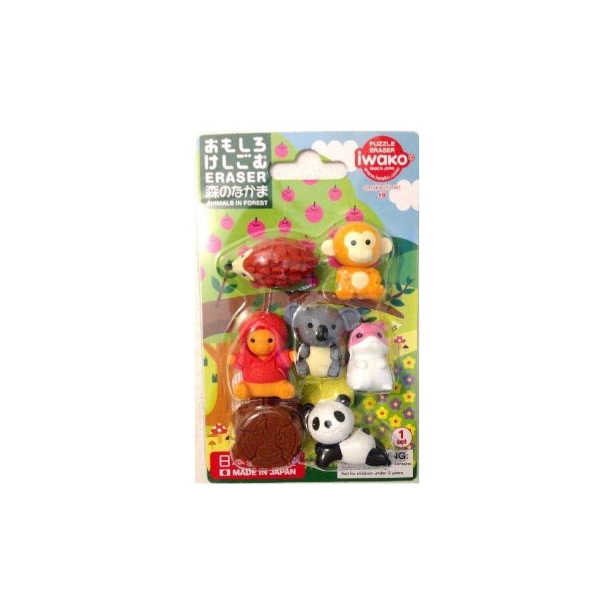 IWAKO erasers - puzzle set "Animals in the forest" – 4