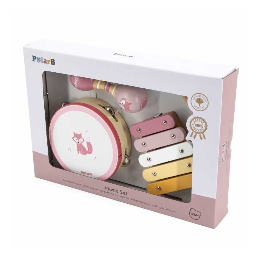 Viga Toys VIGA PolarB Set Musical instruments Pink – 3