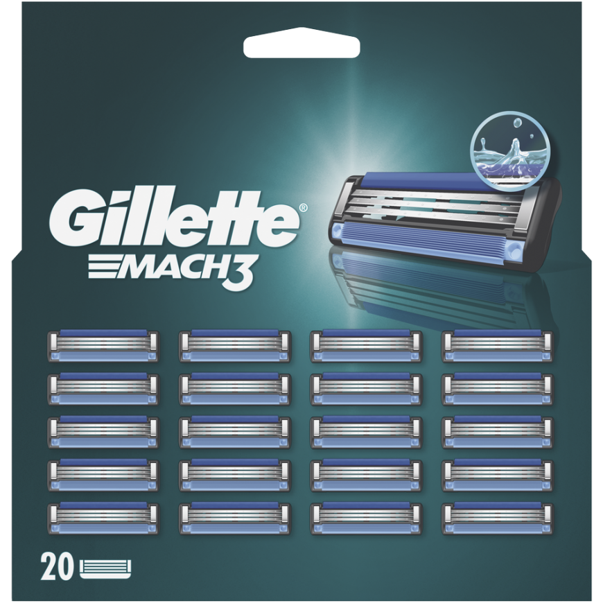 Gillette Mach3 Skustuvo Vyrams Galvutės 20 vnt