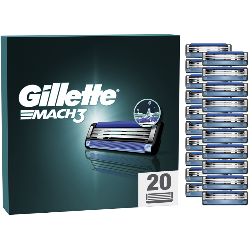 Gillette Mach3 Skustuvo Vyrams Galvutės 20 vnt – 2