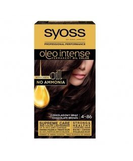 Plaukų dažai Syoss Oleo Intense, šokoladinė ruda, 4-86, 100 g