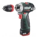 Aku.suktuvas/gręžtuvas PowerMaxx BS BL Q / 2x2,0Ah, Metabo