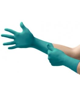 Disposable nitrile and neoprene gloves Ansell Microflex 93-260, XL size (8.5-10), 50 pcs in a package, textured fingers, green, 