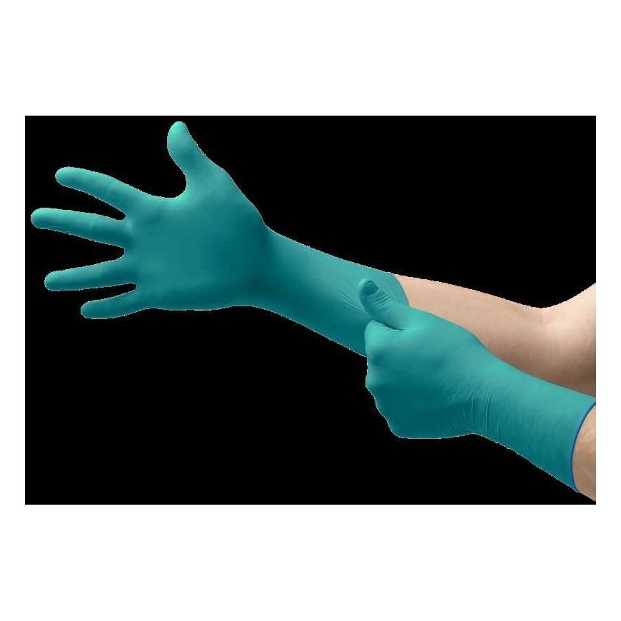 Vienkartinės nitrilinės ir neopreninės pirštinės Ansell Microflex 93-260, XL dydis (8,5-10), 50 vnt pakuotėje, tekstūruoti piršt – 3