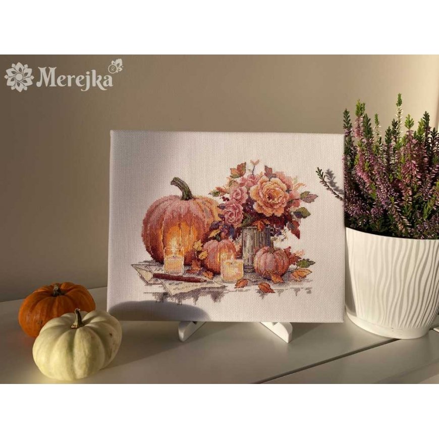 Merejka Cross Stitch Kit "Still Life with Pumpkins" 19x24 SK241A – 2
