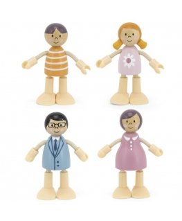 Viga Toys VIGA PolarB medinės lėlės Rinkinys Lėlių šeimos figūrėlės
