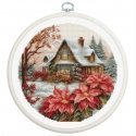 luca S Counted Cross Stitch Kit with Hoop Little House in the Woods 17x17cm SBC227 luca S Counted Cross Stitch Kit with Hoop Little House in the Woods 17x17cm SBC227