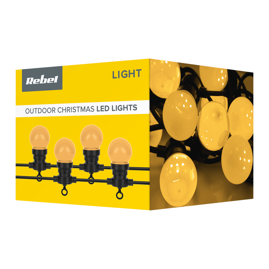 Rebel outdoor lights, warm baltic balls (garland), 230V – 5