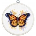 luca S Counted Cross Stitch Kit with Bow Included The Monarch Butterfly 9x8cm SBC102 luca S Counted Cross Stitch Kit with Bow Included The Monarch Butterfly 9x8cm SBC102