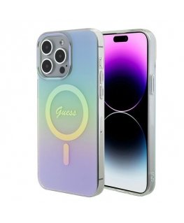 Guess IML Iridescent MagSafe Back Case for Apple iPhone 15 Pro Max