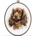luca S Suskaičiuotas siuvinėjimo kryželiu rinkinys su lanku, įtrauktas „Kokerspanielis“ 16x16 cm SBC223 luca S Suskaičiuotas siuvinėjimo kryželiu rinkinys su lanku, įtrauktas „Kokerspanielis“ 16x16 cm SBC223