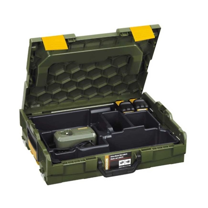 Akumuliatorių ir įkroviklio komplektas PROXXON L-Boxx 10,8V 2x2,6Ah