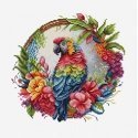 luca S Counted Cross Stitch Kit with Bow Included "Tropical Parrot" SBC201 luca S Counted Cross Stitch Kit with Bow Included "Tropical Parrot" SBC201