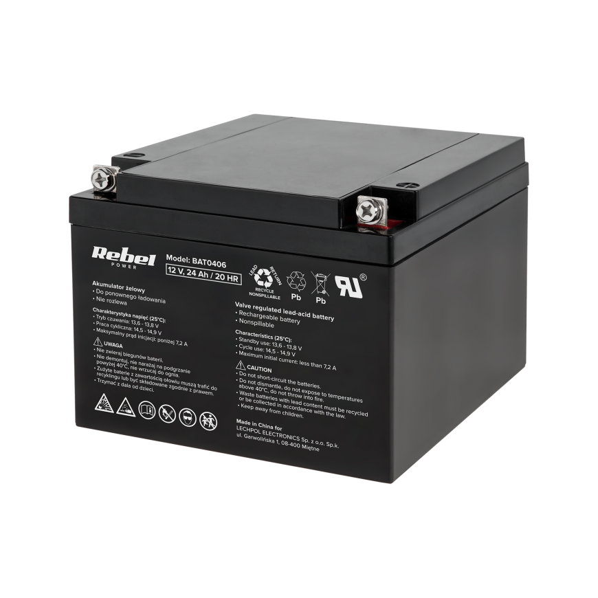 Lead battery Rebel 12V 24Ah – 2