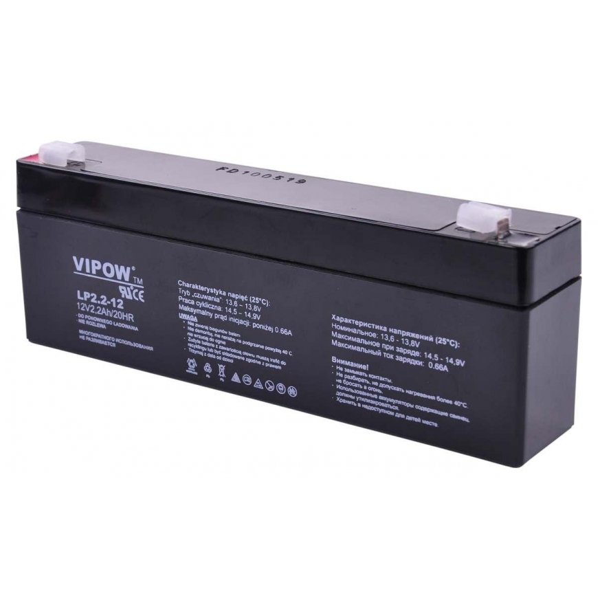 Lead battery VIPOW 12V 2.2Ah – 2